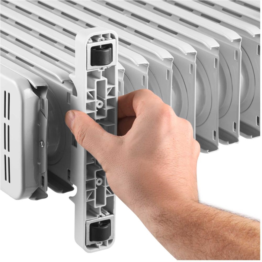 Sencor - Olejový ohřívač s 13 žebry 1000/2500W/230V bílá + dálkové ovládání