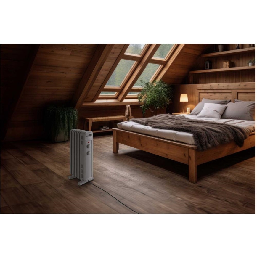 Sencor - Olejový ohřívač s 7 žebry 600/900/1500W/230V bílá