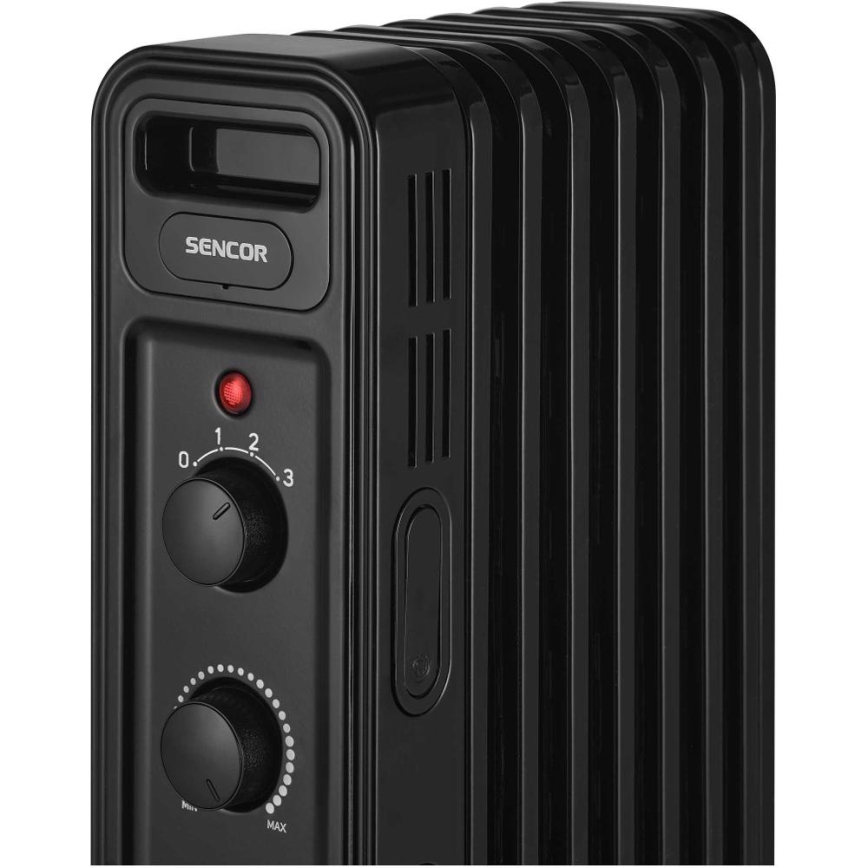 Sencor - Olejový ohřívač s 7 žebry 600/900/1500W/230V černá