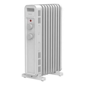 Sencor - Olejový ohřívač s 9 žebry 800/1200/2000W/230V bílá