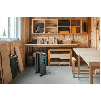 Sencor - Olejový ohřívač s 9 žebry 800/1200/2000W/230V černá