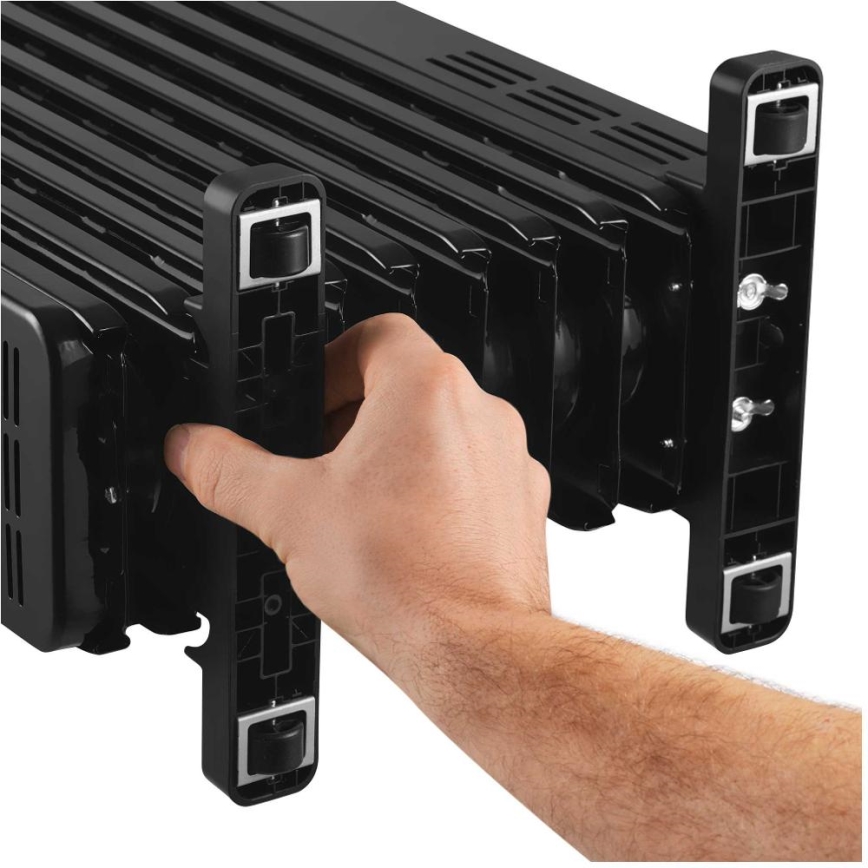 Sencor - Olejový ohřívač s 9 žebry 800/1200/2000W/230V černá