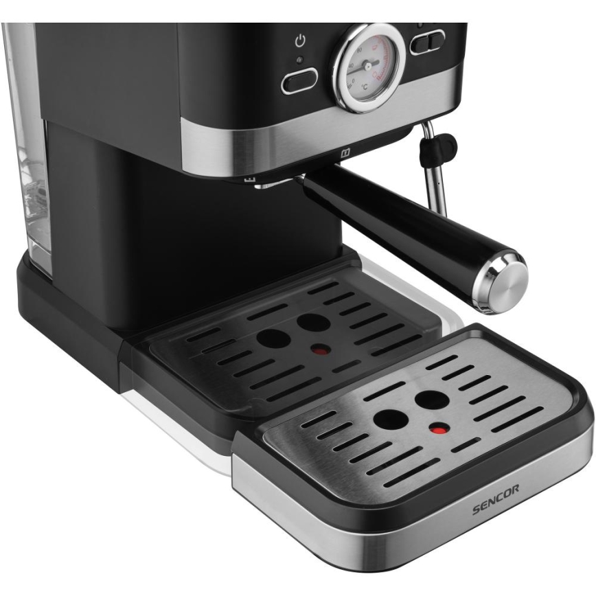 Sencor - Pákový kávovar espresso 1050W/230V černá/matný chrom
