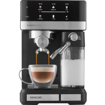Sencor - Pákový kávovar espresso 1350W/230V černá/matný chrom