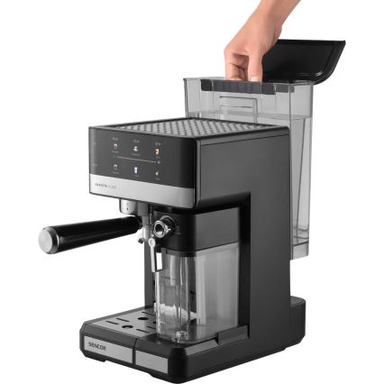 Sencor - Pákový kávovar espresso 1350W/230V černá/matný chrom