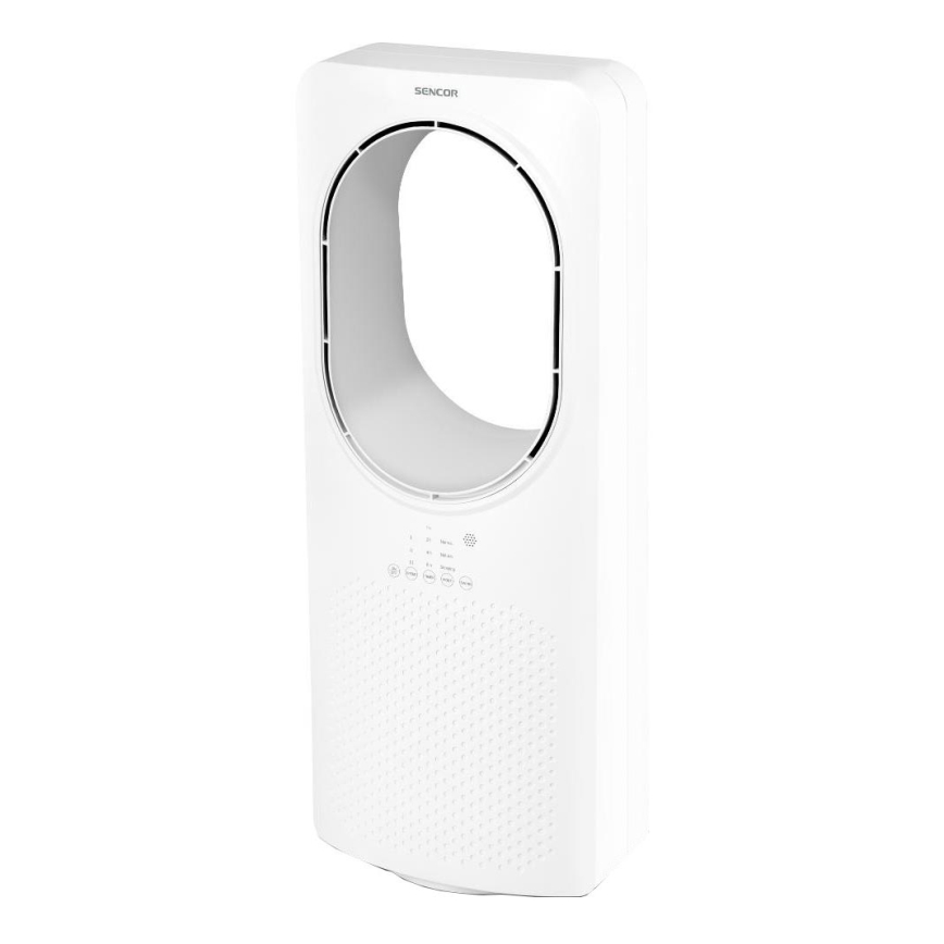 Sencor - Podlahový bezvrtulový ventilátor 50W/230V bílá + dálkové ovládání