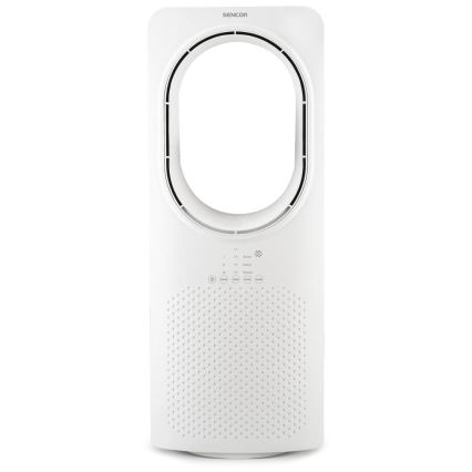 Sencor - Podlahový bezvrtulový ventilátor 50W/230V bílá + dálkové ovládání