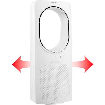 Sencor - Podlahový bezvrtulový ventilátor 50W/230V bílá + dálkové ovládání