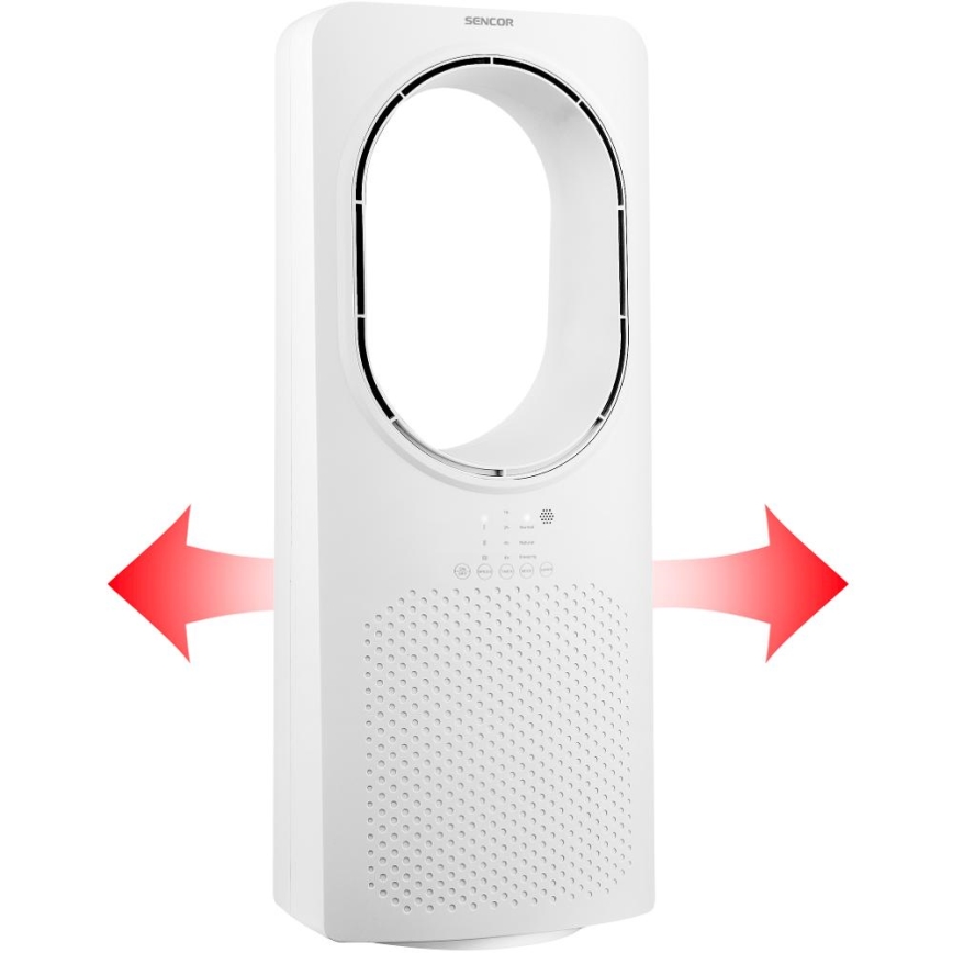 Sencor - Podlahový bezvrtulový ventilátor 50W/230V bílá + dálkové ovládání