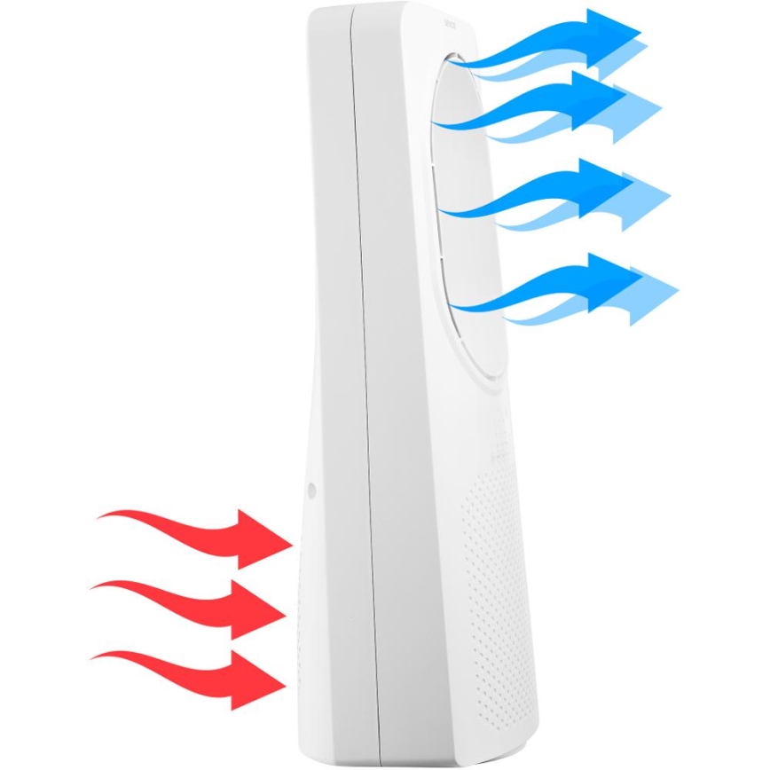 Sencor - Podlahový bezvrtulový ventilátor 50W/230V bílá + dálkové ovládání