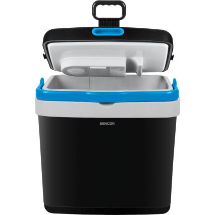 Sencor - Přenosná autochladnička 33 l 60W/12V/230V černá