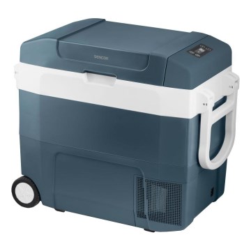 Sencor - Přenosná kompresorová autochladnička 55 l 70W/12V/230V modrá/bílá