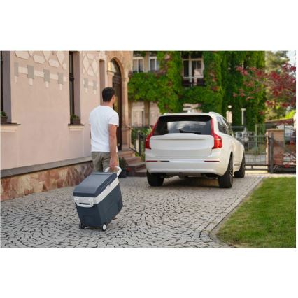 Sencor - Přenosná kompresorová autochladnička 55 l 70W/12V/230V modrá/bílá