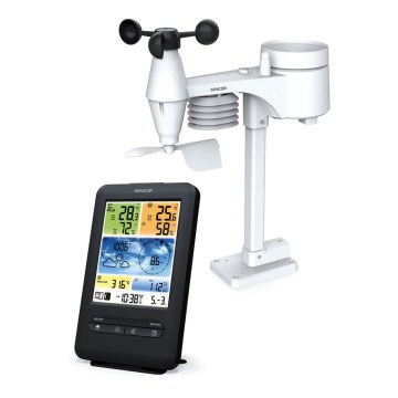 Sencor - Profesionální meteostanice s barevným LCD displejem 1xCR2032 + 3xAA Wi-Fi