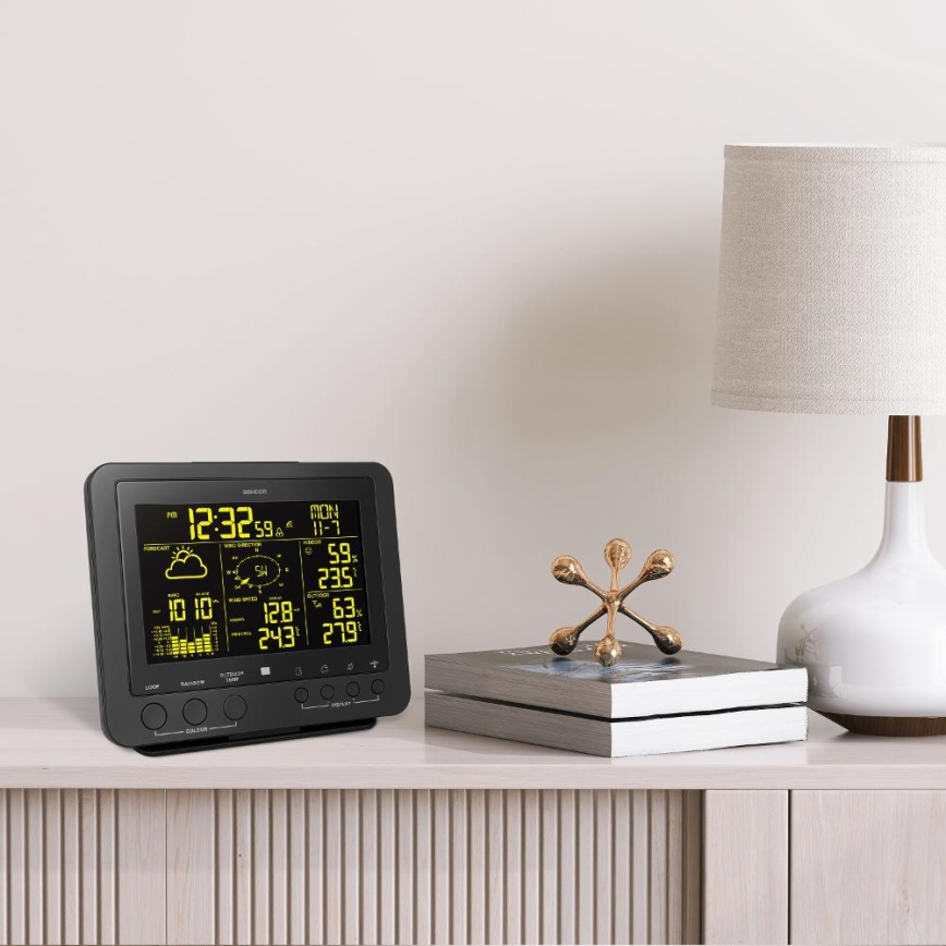 Sencor - Profesionální meteostanice s barevným LCD displejem 1xCR2032