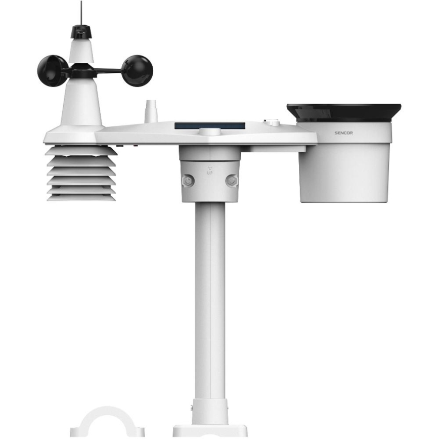 Sencor - Profesionální meteostanice s barevným LCD displejem 5V 1xCR2032 + 3xAA + 2xAA Wi-Fi Tuya
