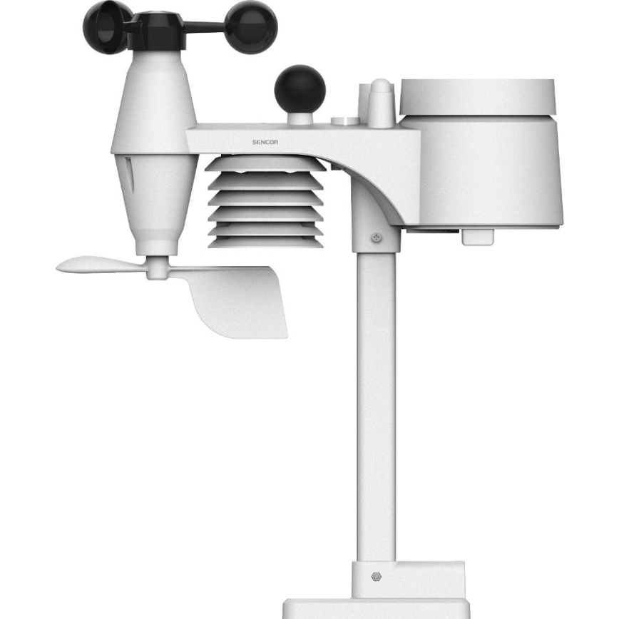 Sencor - Profesionální meteostanice s barevným LCD displejem a budíkem 5V/1xCR2032 + 3xAA