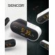 Sencor - Radiobudík s LED displejem a projektorem 5W/230V černá
