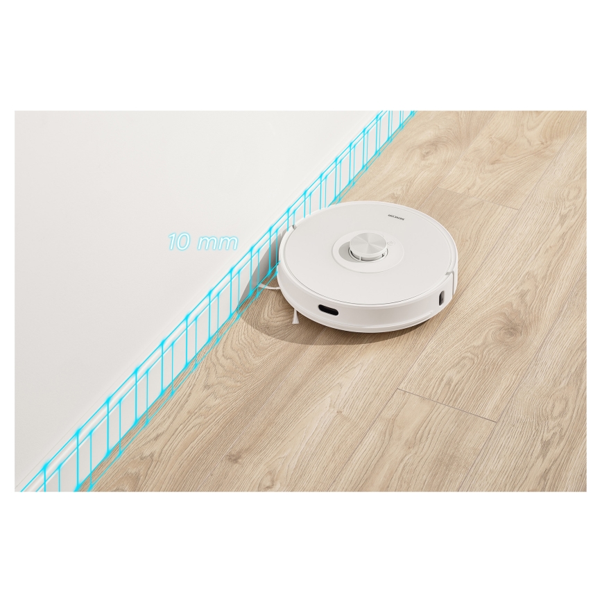 Sencor - Robotický vysavač s mopem 2v1 50W/5000 mAh Wi-Fi bílá + dálkové ovládání
