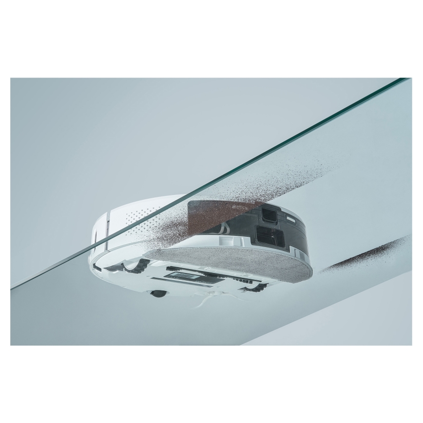 Sencor - Robotický vysavač s mopem 2v1 50W/5000 mAh Wi-Fi bílá + dálkové ovládání