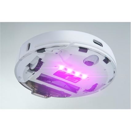 Sencor - Robotický vysavač s mopem 2v1 50W/5000 mAh Wi-Fi bílá + dálkové ovládání