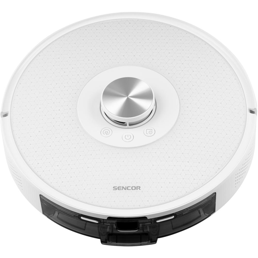 Sencor - Robotický vysavač s mopem 2v1 50W/5000 mAh Wi-Fi bílá + dálkové ovládání