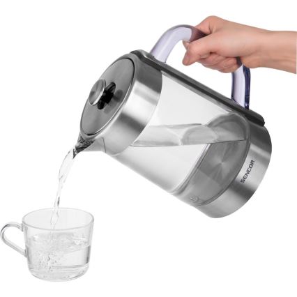 Sencor - Rychlovarná konvice s termoregulací 1,5 l 1500W/230V nerez
