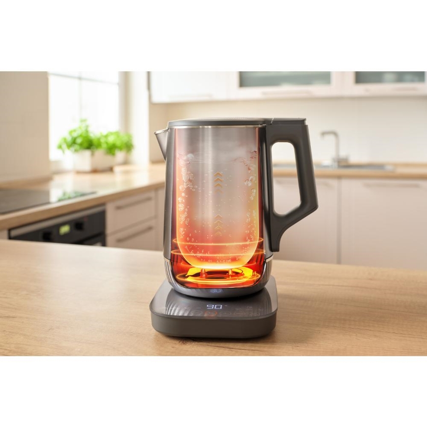 Sencor - Rychlovarná konvice s termoregulací 1,7 l 1800W/230V nerez