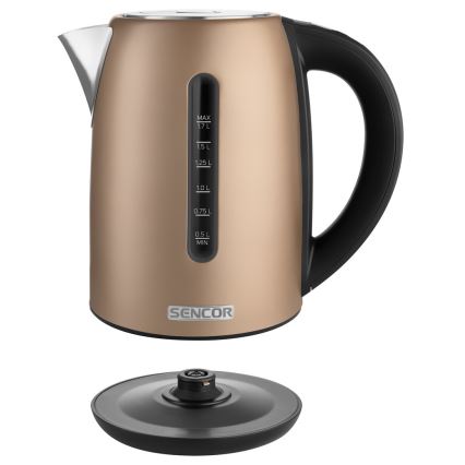 Sencor - Rychlovarná konvice s termoregulací 1,7 l 2150W/230V hnědá