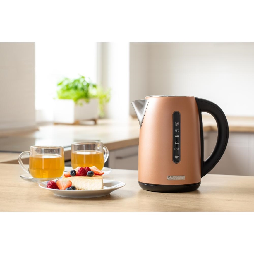 Sencor - Rychlovarná konvice s termoregulací 1,7 l 2150W/230V měděná