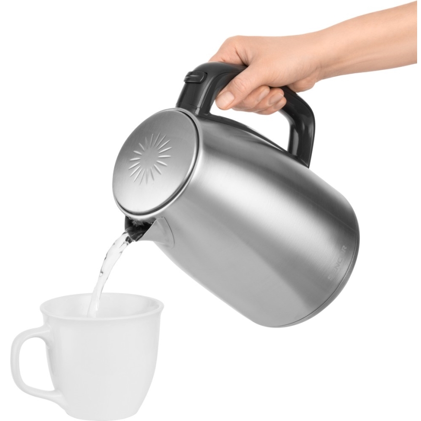 Sencor - Rychlovarná konvice s termoregulací 1,7 l 2200W/230V nerez