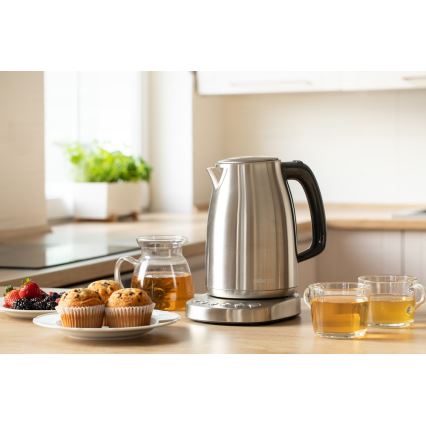 Sencor - Rychlovarná konvice s termoregulací 1,7 l 2200W/230V nerez