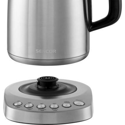 Sencor - Rychlovarná konvice s termoregulací 1,7 l 2200W/230V nerez