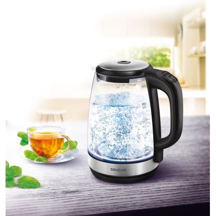 Sencor - Rychlovarná konvice s termoregulací a LED podsvícením 2 l 2200W/230V