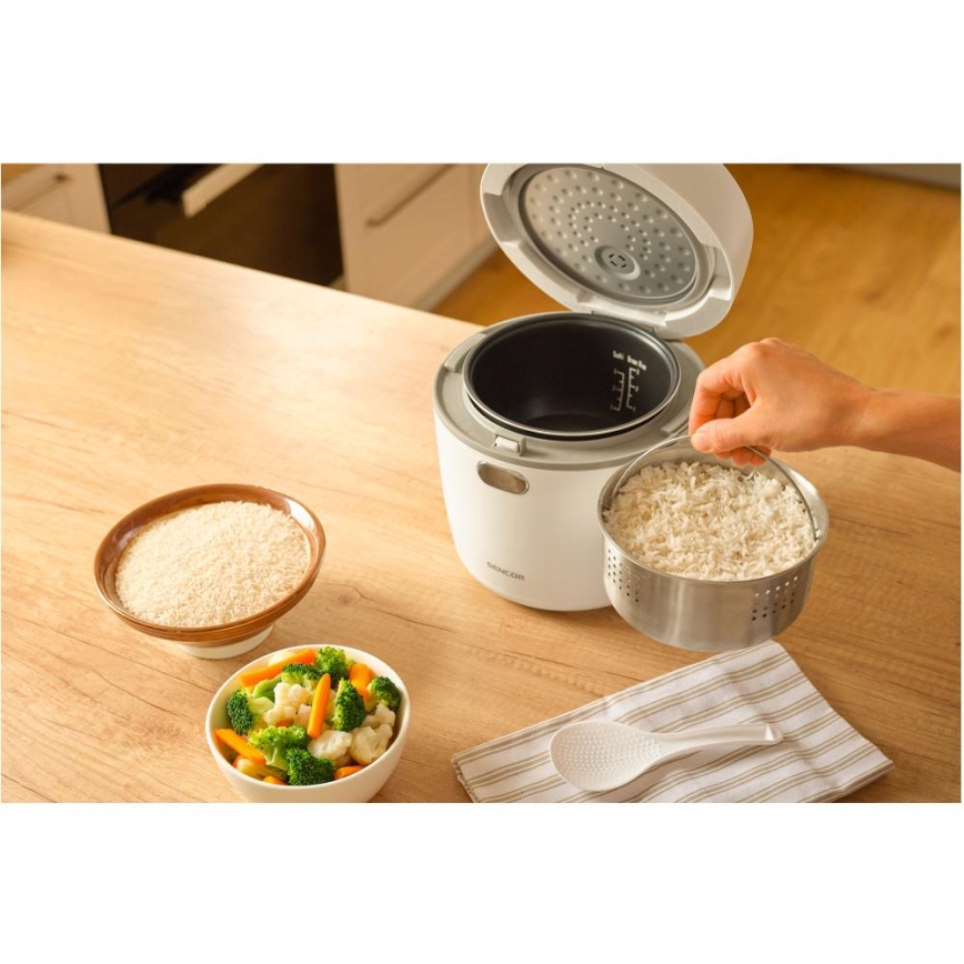 Sencor - Rýžovar 350W/230V 0,6 l bílá