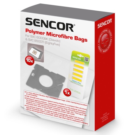 Sencor - SADA 10x Sáček do vysavače + 5x vůně do vysavače