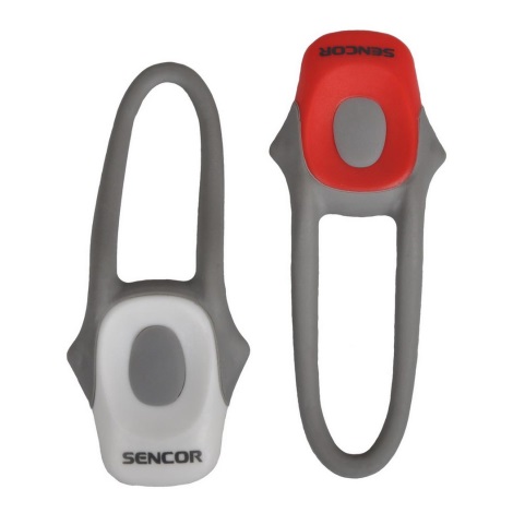 Sencor - SADA 2x LED Svítilna na kolo LED/0,2W/2xCR2025 IP42