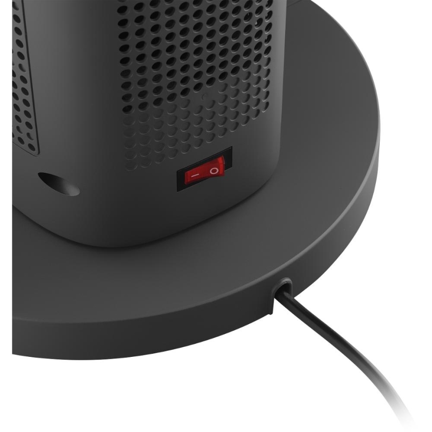 Sencor - Sloupový bezvrtulový keramický ventilátor 1200/2000W/230V antracit + dálkové ovládání