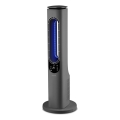 Sencor - Sloupový bezvrtulový ventilátor s keramickým topným tělesem 1200/2000W/230V antracit + dálkové ovládání