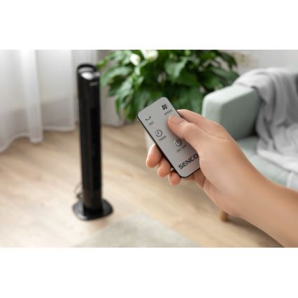 Sencor - Sloupový ventilátor 50W/230V černá + dálkové ovládání