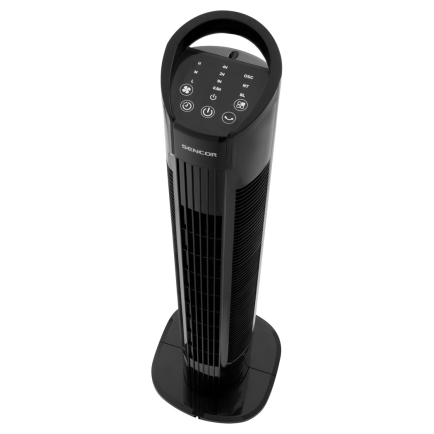 Sencor - Sloupový ventilátor 50W/230V černá + dálkové ovládání