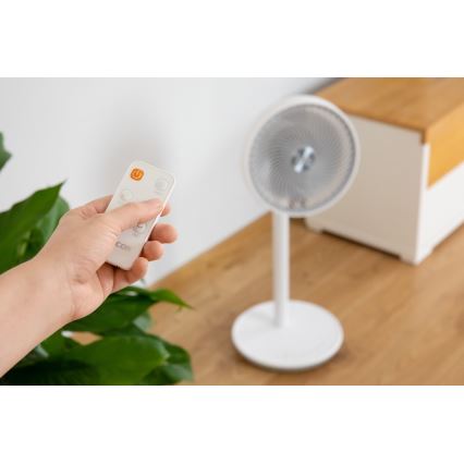 Sencor - Stojanový ventilátor 3D UltraSilent 26W/230V bílá + dálkové ovládání