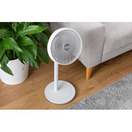 Sencor - Stojanový ventilátor 3D UltraSilent 26W/230V bílá + dálkové ovládání