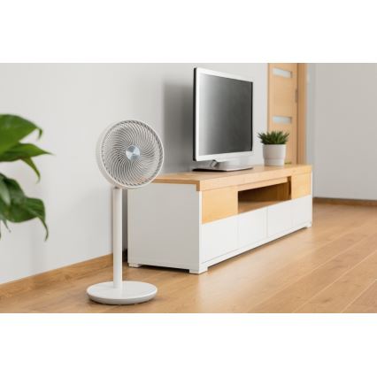 Sencor - Stojanový ventilátor 3D UltraSilent 26W/230V bílá + dálkové ovládání