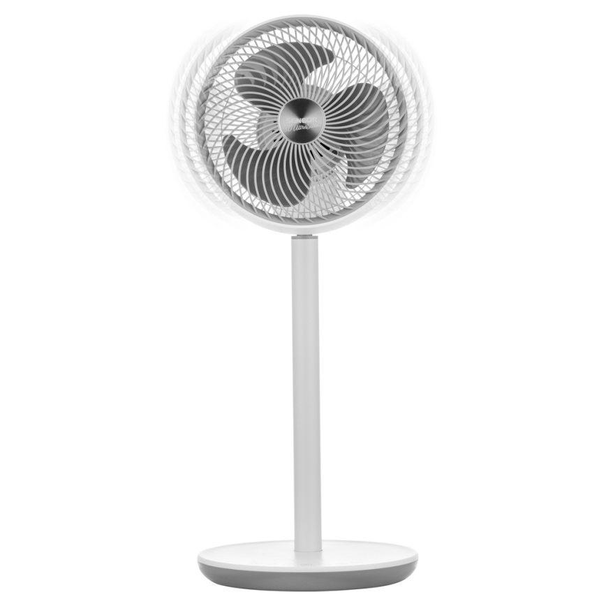 Sencor - Stojanový ventilátor 3D UltraSilent 26W/230V bílá + dálkové ovládání