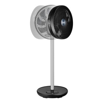 Sencor - Stojanový ventilátor 3D UltraSilent 26W/230V Wi-Fi černá + dálkové ovládání