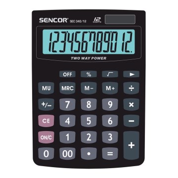 Sencor - Stolní kalkulačka 1xLR1130 černá