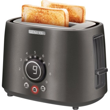 Sencor - Topinkovač s dvěma otvory 1000W/230V antracit