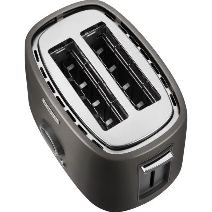 Sencor - Topinkovač s dvěma otvory a rozpékačem 1000W/230V antracit