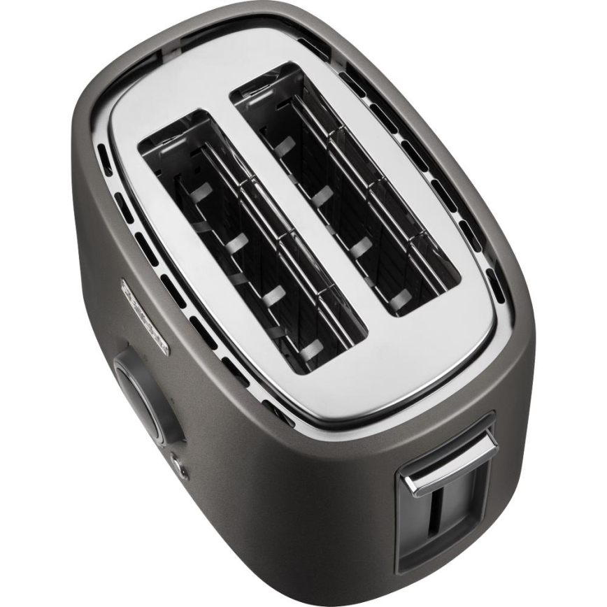 Sencor - Topinkovač s dvěma otvory a rozpékačem 1000W/230V antracit